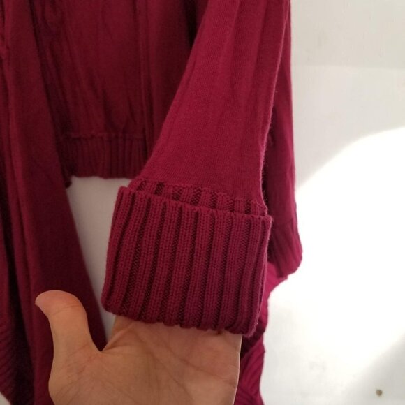 BCBGeneration Drape Open Front Cable Knit Cardigan - Picture 7 of 11